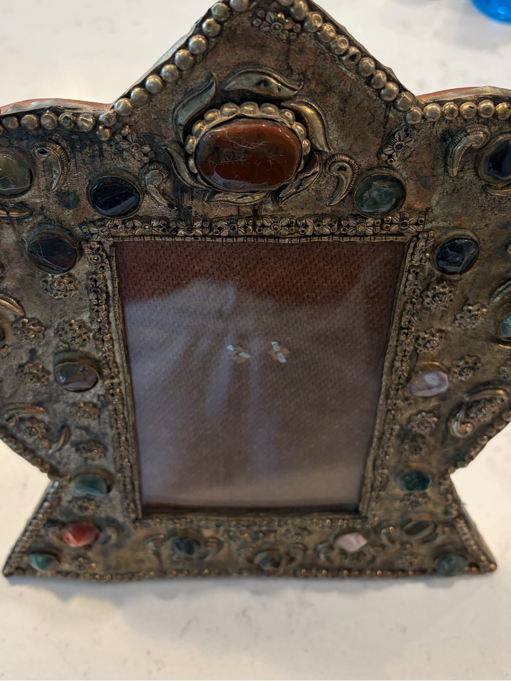 Decorative Gold Jeweled Photo Frame - Antique Style - Picture 4 of 4